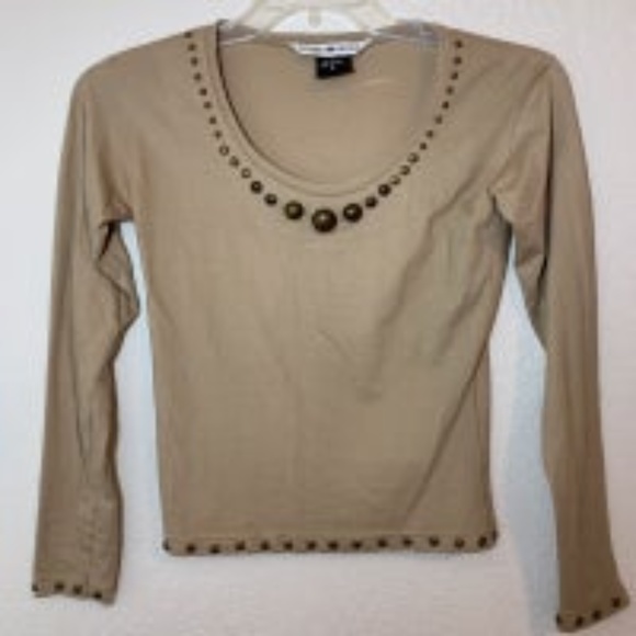 Gordon James Bronze Studded Top - Picture 1 of 5